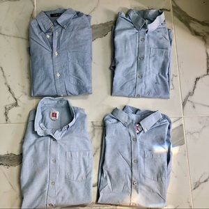 Bundle Girls XS of Blue Button Down Shirts School Uniforms Tops Campus Classic